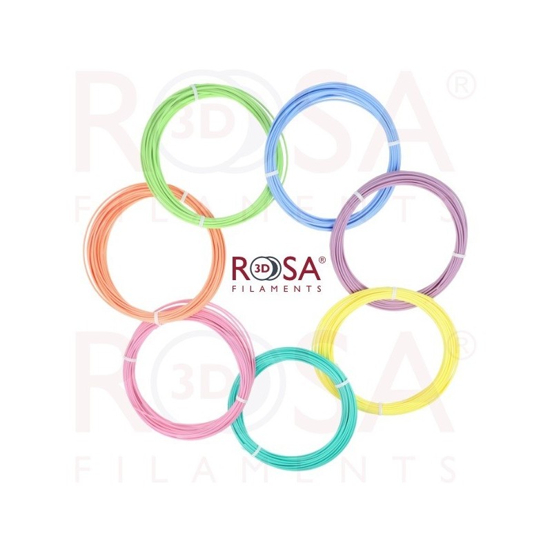 ROSA3D-3D PEN PACK PLA Pastel 7 colours x 10m