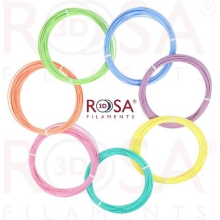 ROSA3D-3D PEN PACK PLA Pastel 7 colours x 10m