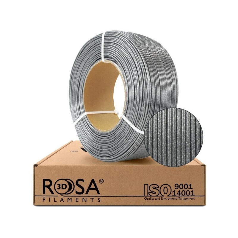 ROSA3D-PET-G Standard HS ReFill 1.75 mm Glitter Briliant Silver 1kg