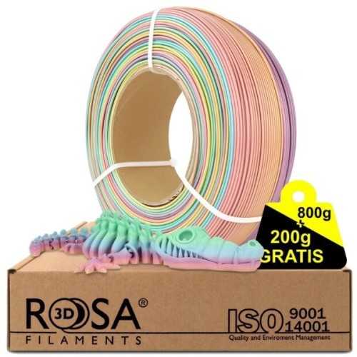 ROSA3D-ReFill PLA Rainbow Pastel 1.75mm 800+200g