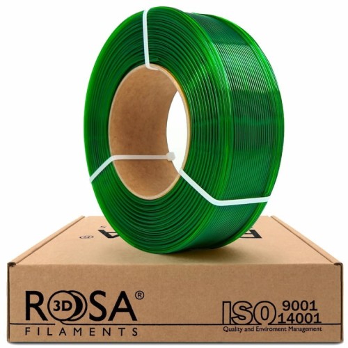 ROSA3D PET-G Transparentny Zielony - Szybki Druk i Wyjątkowy Efekt