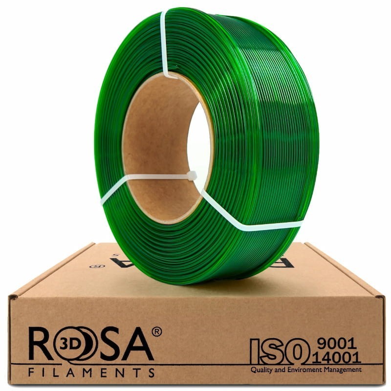 ROSA3D PET-G Transparentny Zielony - Szybki Druk i Wyjątkowy Efekt ROSA3D PET-G Transparentny Zielony - Szybki Druk i Wyjątkowy Efekt