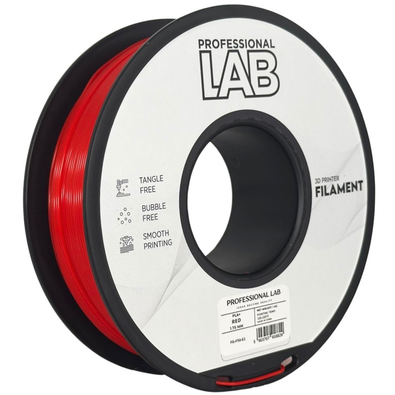 Filament Prof. Lab PLA+ Red 1,75 mm 1 kg - Zwiększona Wytrzymałość Filament Prof. Lab PLA+ Red 1,75 mm 1 kg - Zwiększona Wytrzymałość
