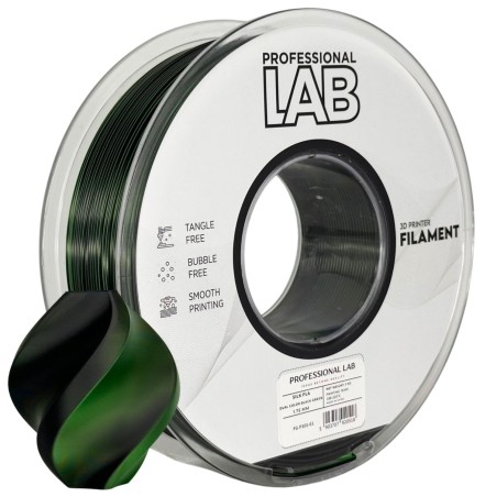 Prof. Lab Silk PLA Dual Color - black green 1 kg 1.75 mm