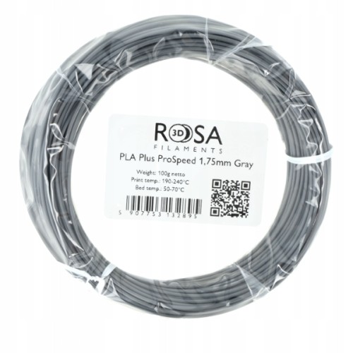 FILAMENT 3D PLA Plus ProSpeed(Impact) Gray 1,75mm 100g