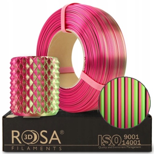 FILAMENT 3D ReFill PLA Magic Silk Dragon Fruit (green+fuchsia) 1kg