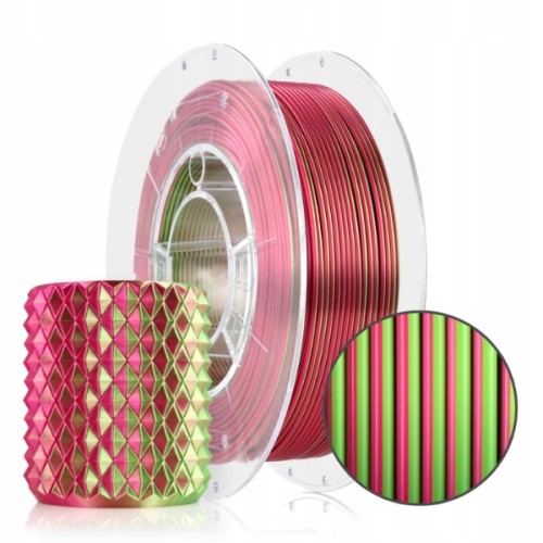 Rosa 3d PLA Magic Silk Dragon Fruit (green+fuchsia) 300g