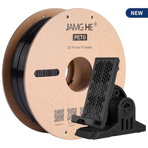 Filament do drukarki 3D Jamghe PETG Czarny, 1,75mm 1kg