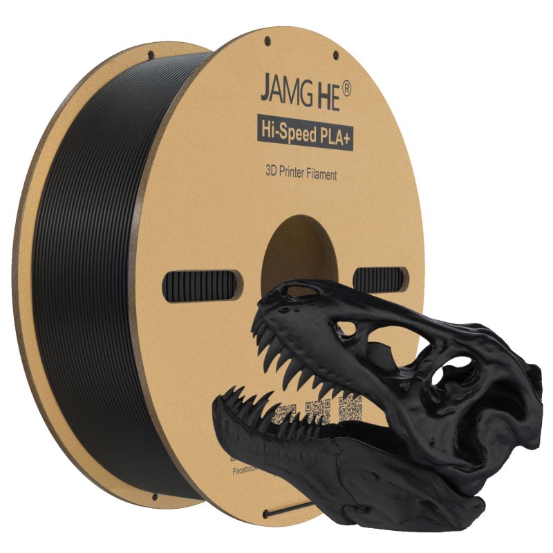 Filament do drukarki 3D Jamghe Hi Speed PLA+ Czarny, 1,75mm 1kg