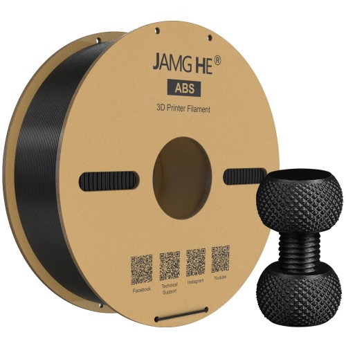 Filament do drukarki 3D Jamghe ABS Czarny, 1,75mm 1kg