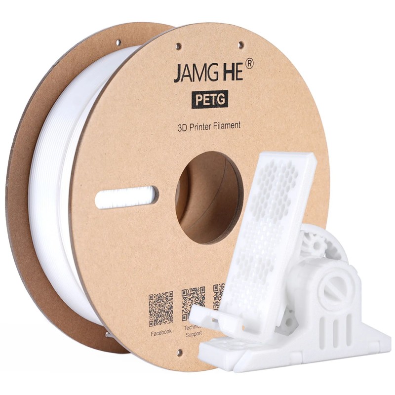 Filament do drukarki 3D Jamghe PETG Biały, 1,75mm 1kg