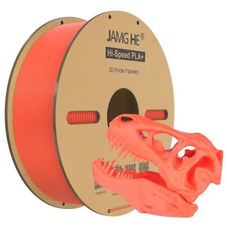 Filament do drukarki 3D Jamghe Hi Speed PLA+ Pomarańczowy, 1,75mm 1kg