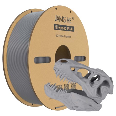 Filament do drukarki 3D Jamghe Hi Speed PLA+ Srebrny, 1,75mm 1kg