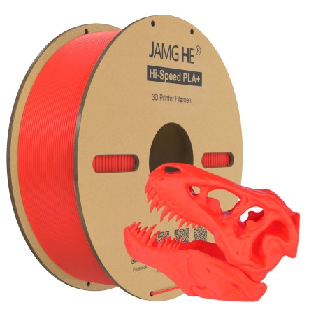 Filament do drukarki 3D Jamghe Hi Speed PLA+ Czerwony, 1,75mm 1kg