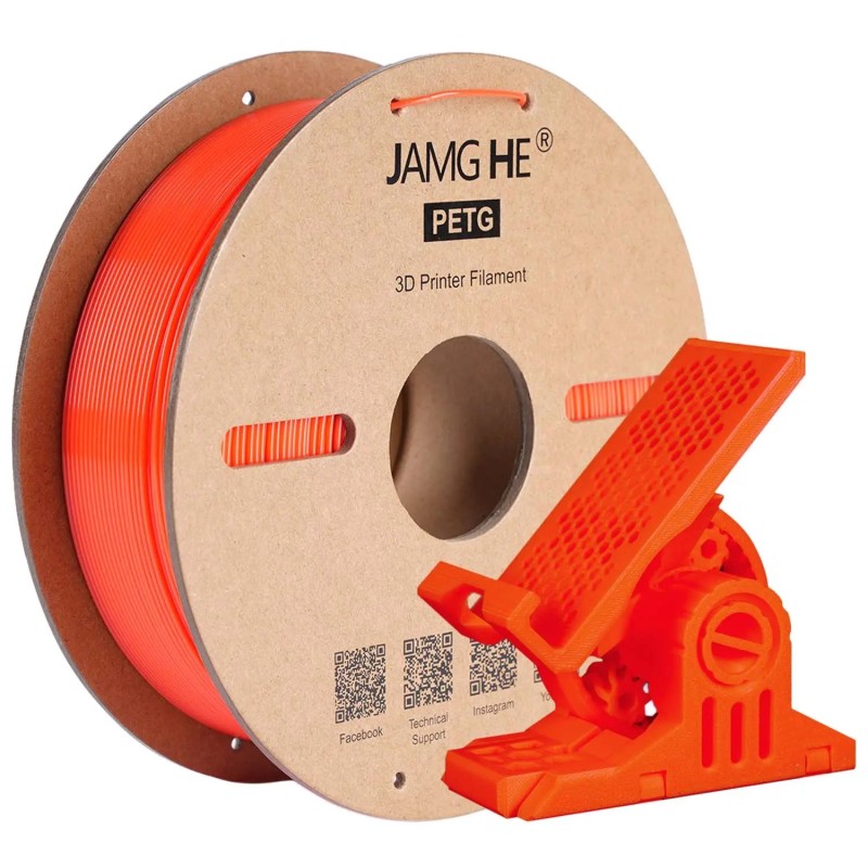 Filament do drukarki 3D Jamghe PETG Pomarańczowy, 1,75mm 1kg