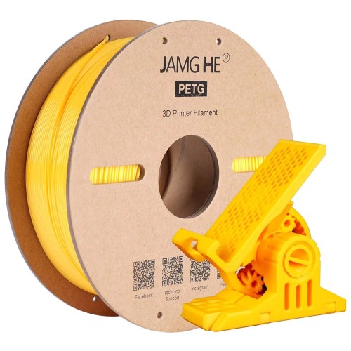 Filament do drukarki 3D Jamghe PETG żółty, 1,75mm 1kg