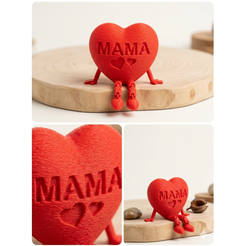 Serduszko MAMA – Ruchoma Figurka 3D – Prezent dla Mamy