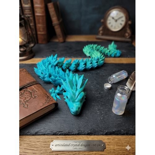 Smok Kryształowy Articulated Dragon 60cm – Ruchoma Figura 3D Silk
