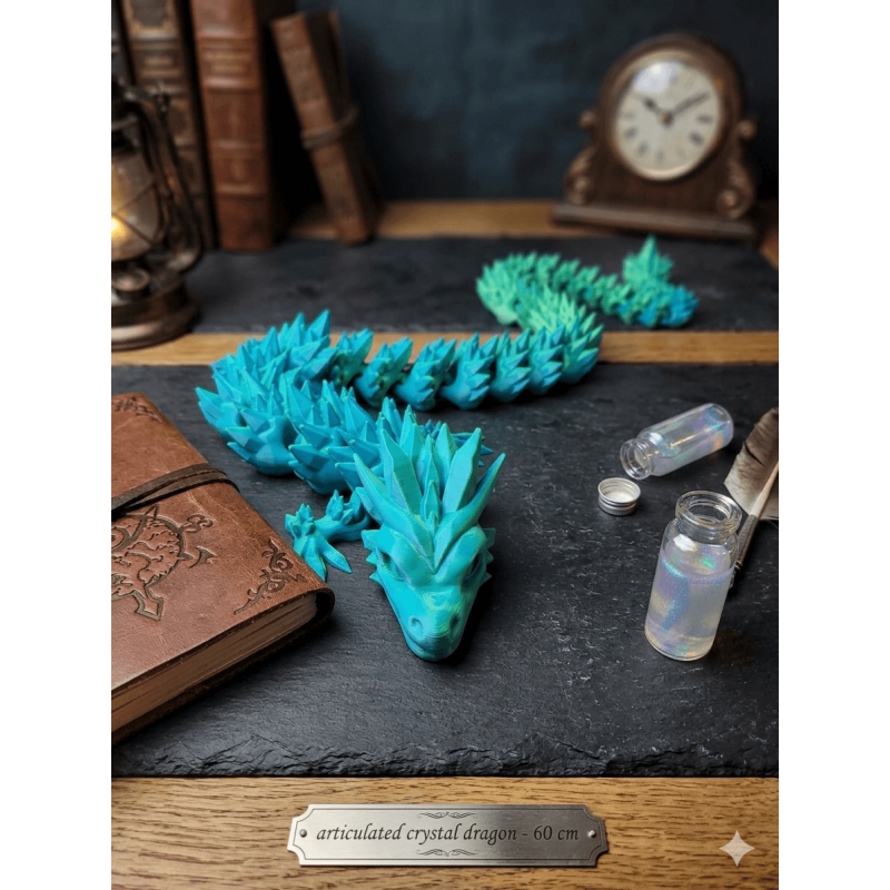 Smok Kryształowy Articulated Dragon 60cm – Ruchoma Figura 3D Silk