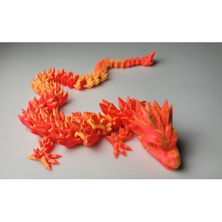 Smok Kryształowy Articulated Dragon 60cm – Ruchoma Figura 3D Silk