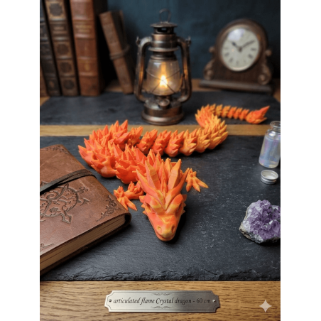 Smok Kryształowy Articulated Dragon 60cm – Ruchoma Figura 3D Silk