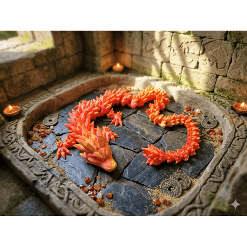 Smok Kryształowy Articulated Dragon 60cm – Ruchoma Figura 3D Silk