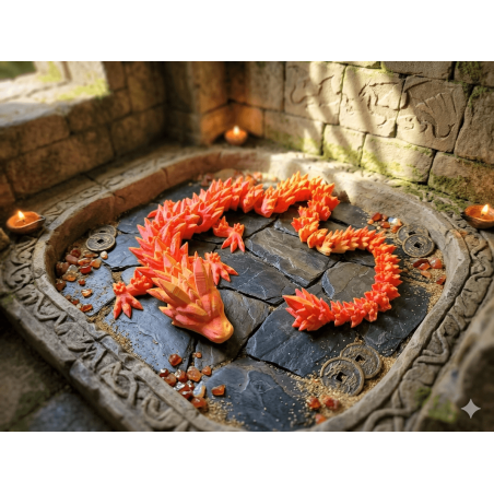 Smok Kryształowy Articulated Dragon 60cm – Ruchoma Figura 3D Silk
