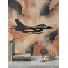 Wall Art F-16 Samolot Myśliwiec 37x15cm – Dekoracja Ścienna Loft