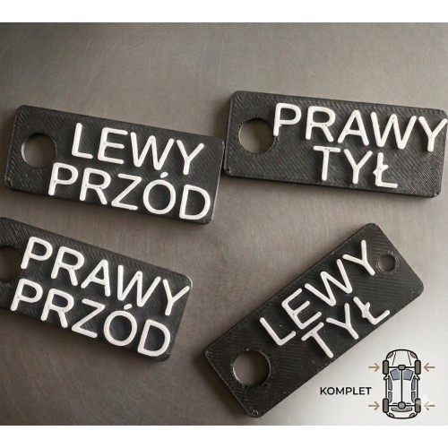 Znaczniki do kół i opon (Komplet 4 szt.) – Druk 3D | Sklep