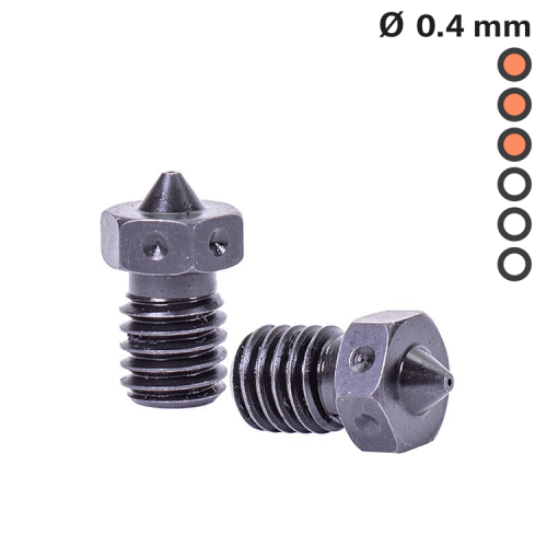 Dysza E3D V6 ze stali hartowanej 0.4 mm | Sklep