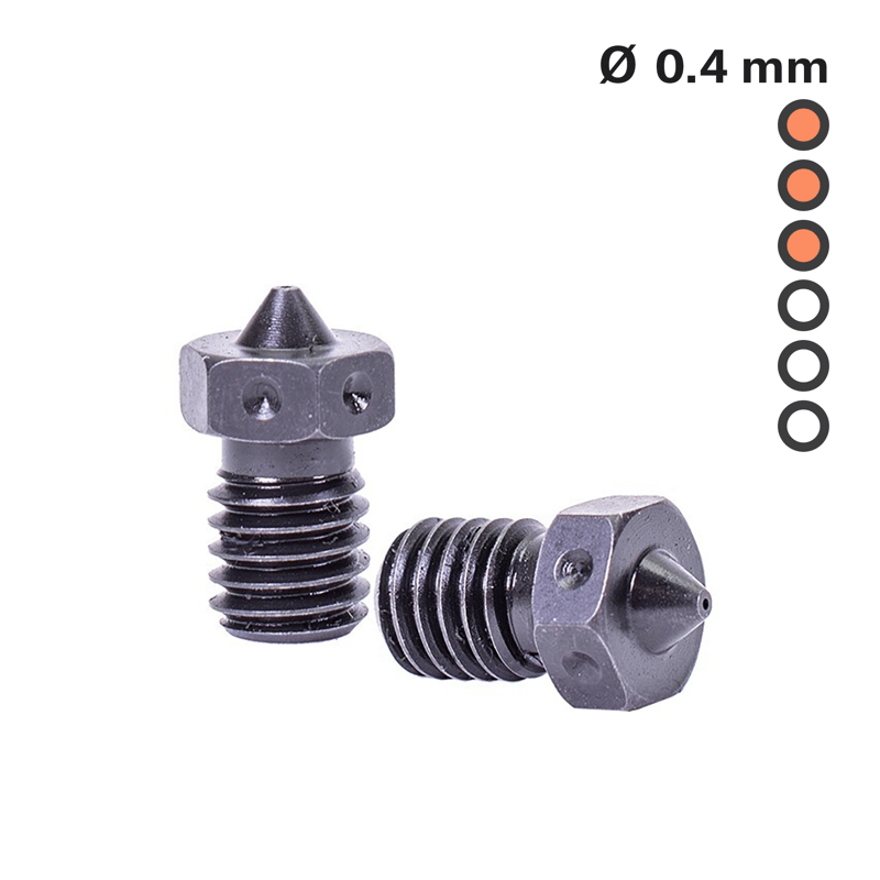 Dysza E3D V6 ze stali hartowanej 0.4 mm | Sklep