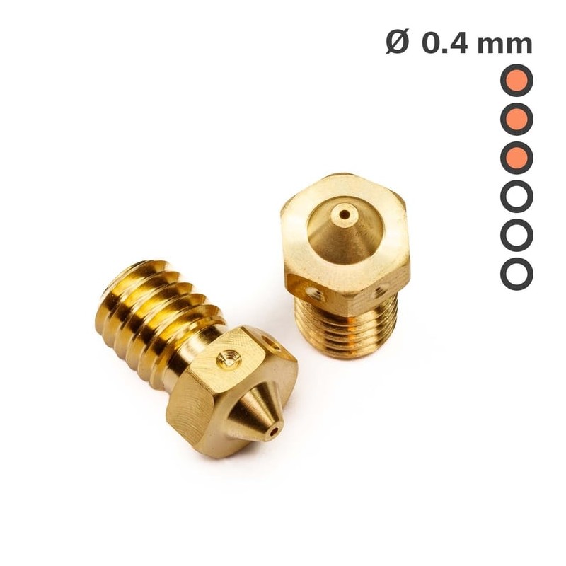 Dysza V6 0.4 mm do Drukarki 3D - Mosiężna Prusa | Sklep