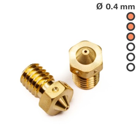 Dysza V6 0.4 mm do Drukarki 3D - Mosiężna Prusa | Sklep