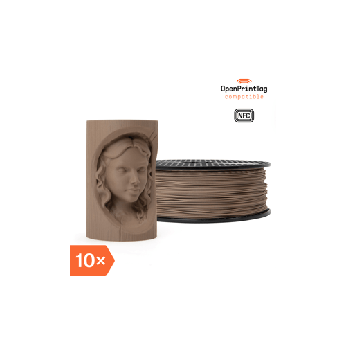 Prusament Woodfill Pastel Brown 1kg 10szt - Multipack