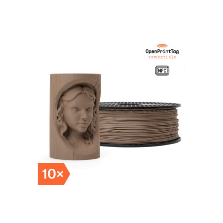 Prusament Woodfill Pastel Brown 1kg 10szt - Multipack