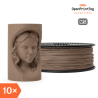 Prusament Woodfill Pastel Brown 1kg 10szt - Multipack