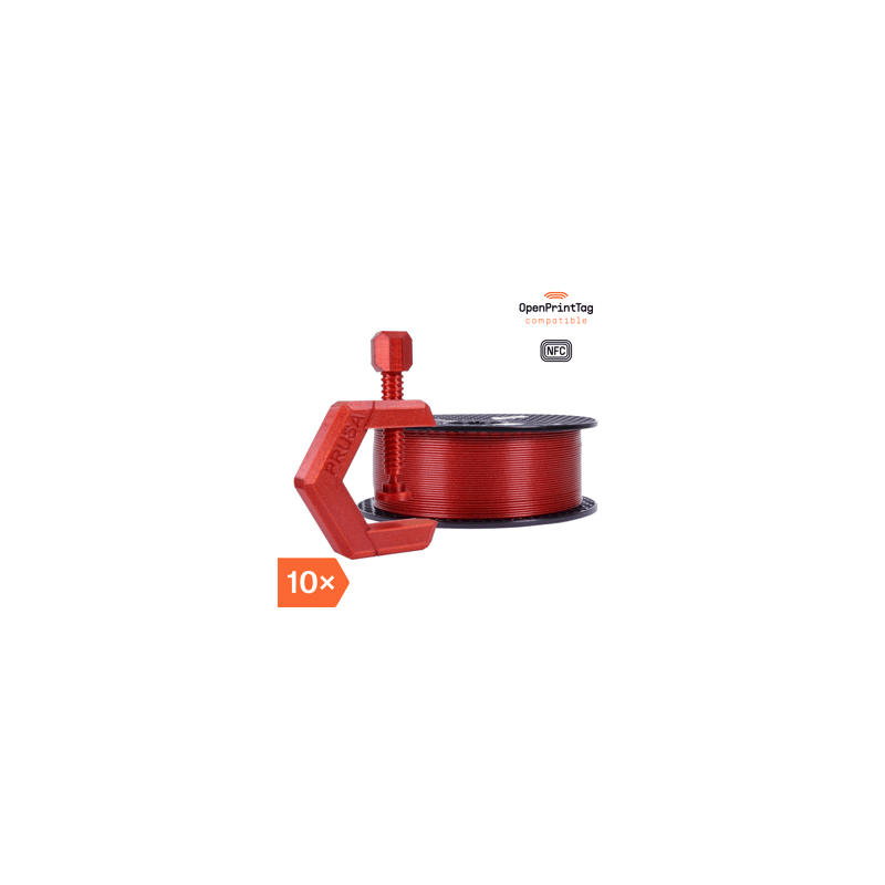 Prusament PETG Carmine Red 1kg (NFC) - Multipack 10 szt.