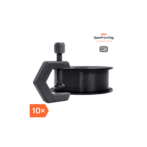 Prusament PETG Matte Black 1kg (NFC) - Multipack 10 szt.