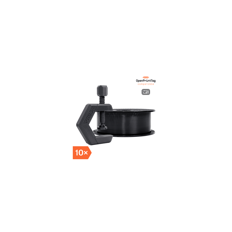 Prusament PETG Matte Black 1kg (NFC) - Multipack 10 szt.