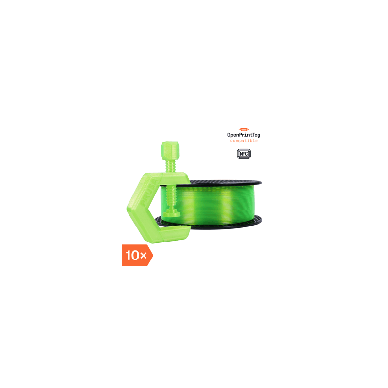 Prusament PETG Neon Green 1kg (NFC) - Multipack 10 szt.