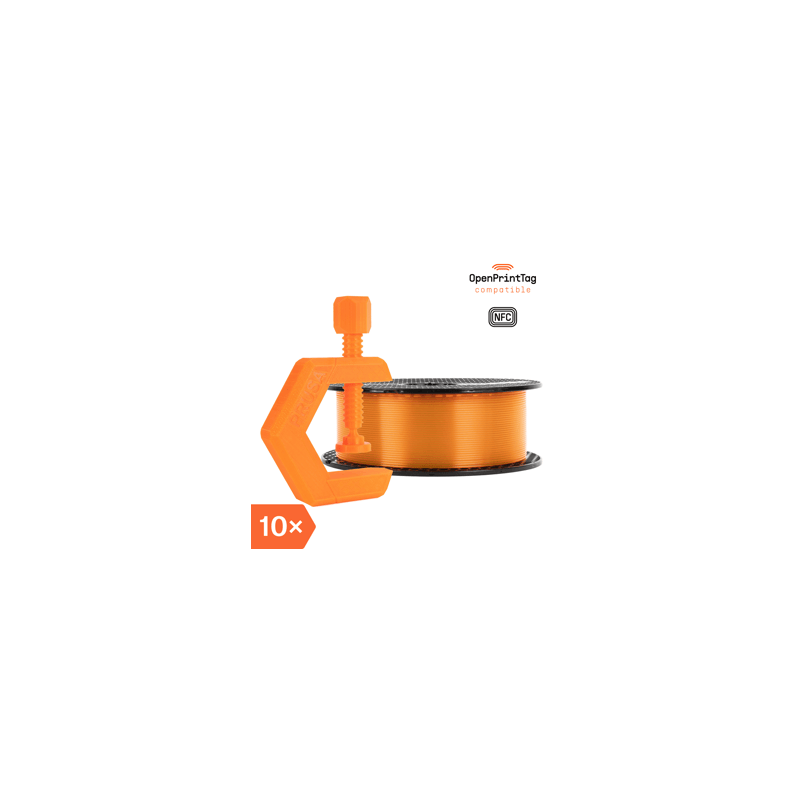 Prusament PETG Prusa Orange Transparent 1kg (NFC) - Multipack 10 szt.