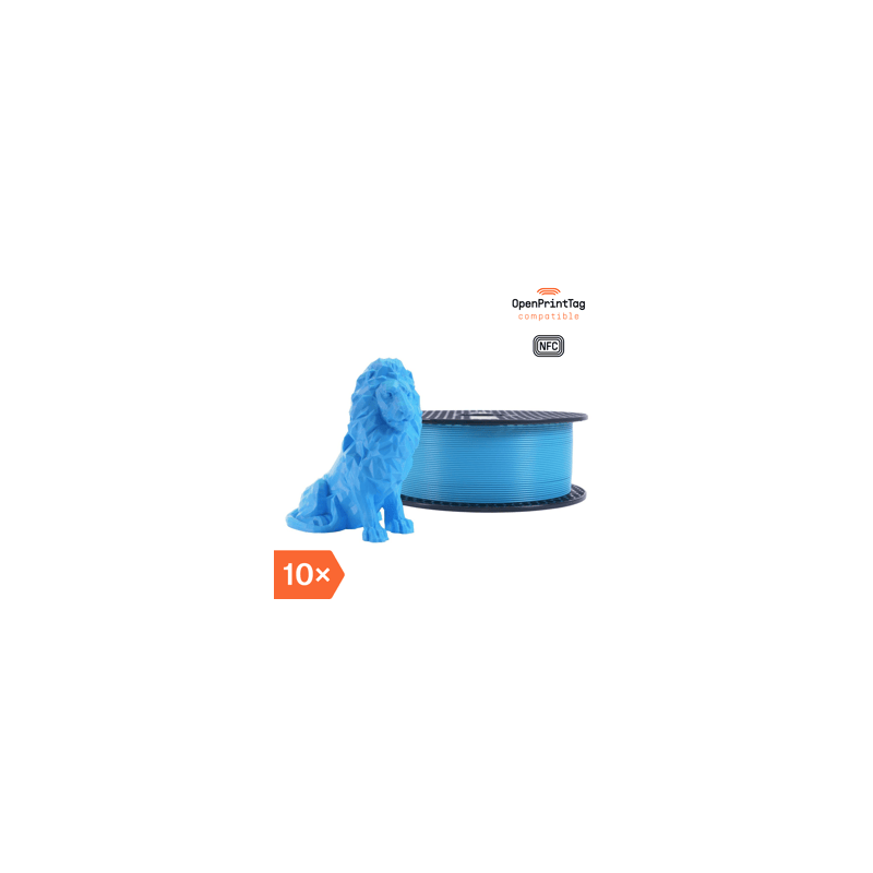 Prusament PLA Azure Blue 1kg (NFC) - Multipack 10 pcs