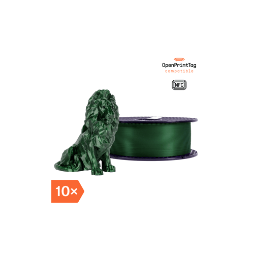 Prusament PLA Galaxy Green 1kg (NFC) - Multipack 10 pcs