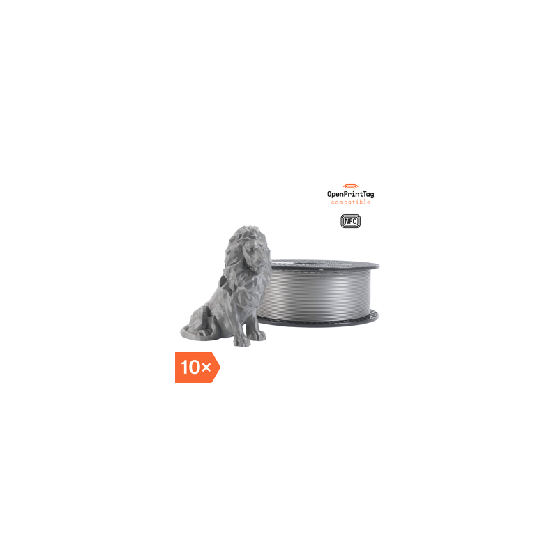 Prusament PLA Galaxy Silver 1kg (NFC) - Multipack 10 pcs