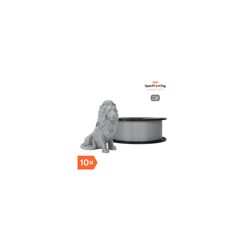 Prusament PLA Gravity Grey 1kg (NFC) - Multipack 10 pcs
