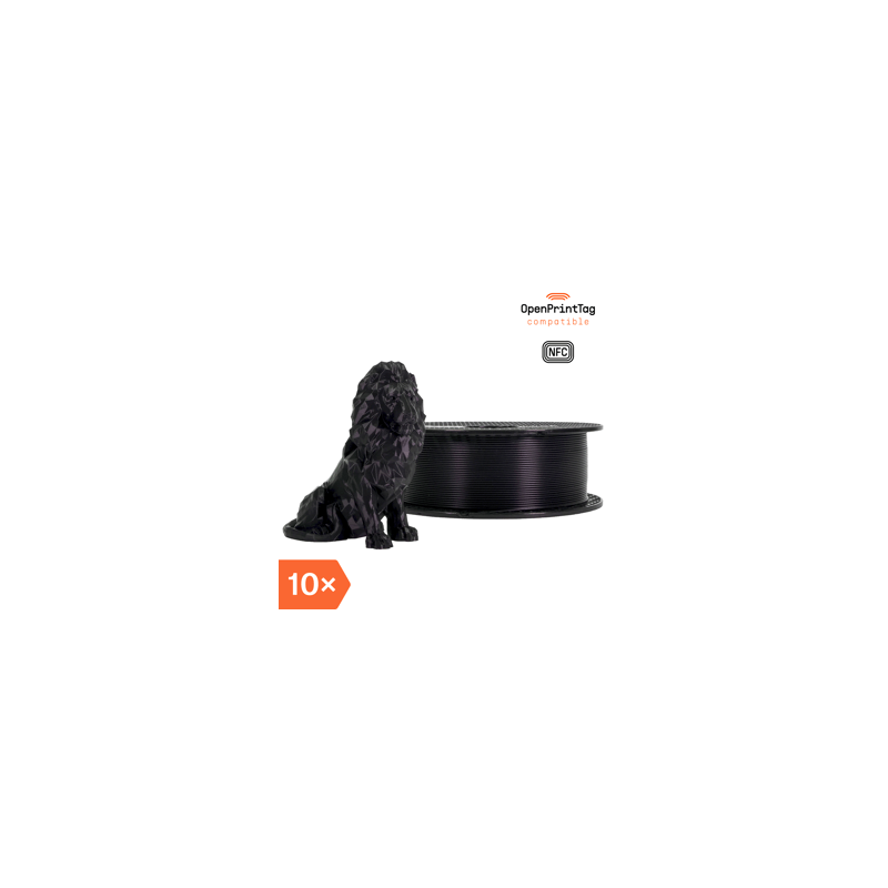 Prusament PLA Jet Black 1kg (NFC) - Multipack 10 pcs