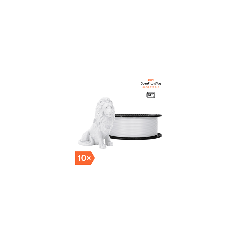 Prusament PLA Pristine White 1kg (NFC) - Multipack 10 pcs