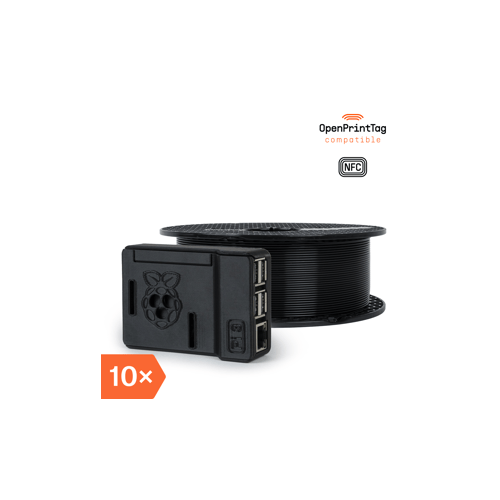 Prusament PETG V0 Jet Black 1kg (NFC) - Multipack 10 pcs