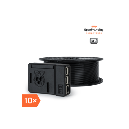 Prusament PETG V0 Jet Black 1kg (NFC) - Multipack 10 pcs