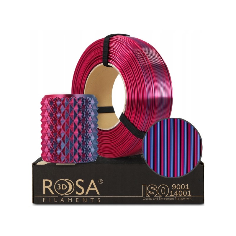 ROSA 3D ReFill PLA Magic Silk Midnight City (blue+fuchsia) 1kg